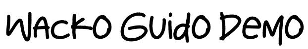 Wacko Guido Demo Font Image