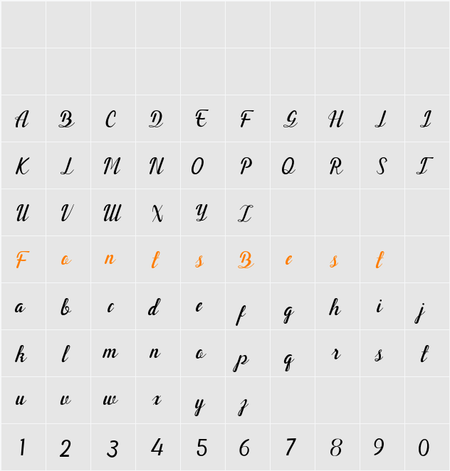 Adeline Character Map