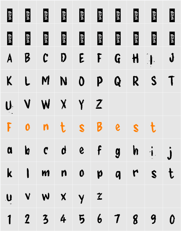 g Grungink Character Map