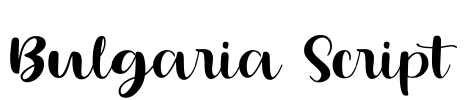 Bulgaria Script Font Image