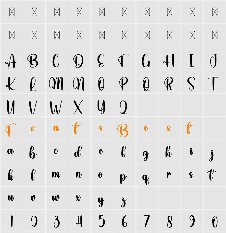 Demonking Character Map