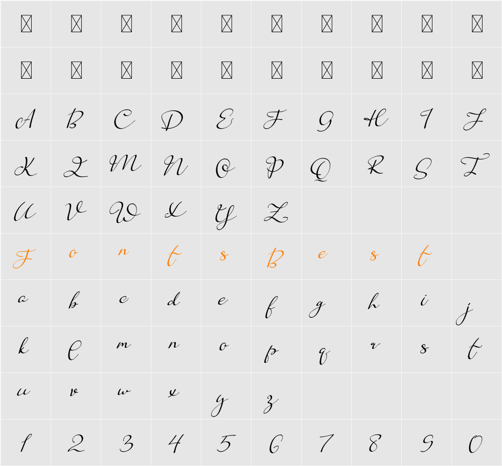 Absence Character Map