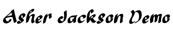 Asher Jackson Demo Font Image