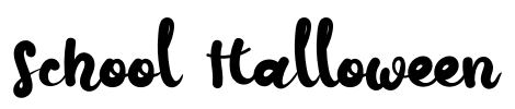 School Halloween Font Image