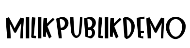 MilikPublikDemo Font Image