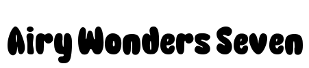 Airy Wonders Seven Font Image