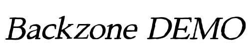 Backzone DEMO Font Image