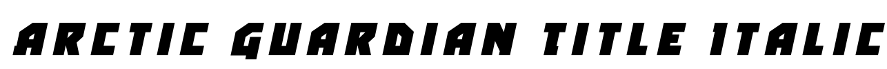 Arctic Guardian Title Italic Font Image