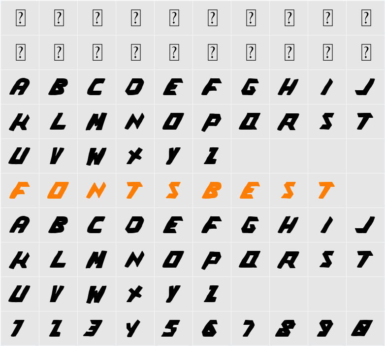 Right in the Middle Character Map