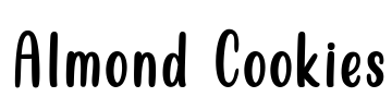 Almond Cookies Font Image