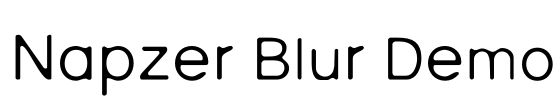 Napzer Blur Demo Font Image