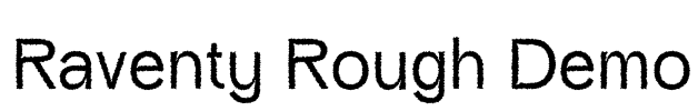 Raventy Rough Demo Font Image