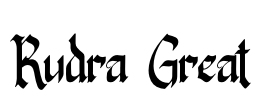 Rudra Great Font Image