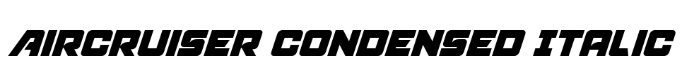 Aircruiser Condensed Italic Font Image