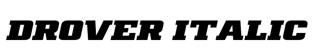 Drover Italic Font Image