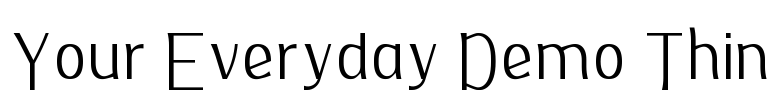 Your Everyday Demo Thin Font Image