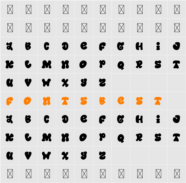 Juki Character Map