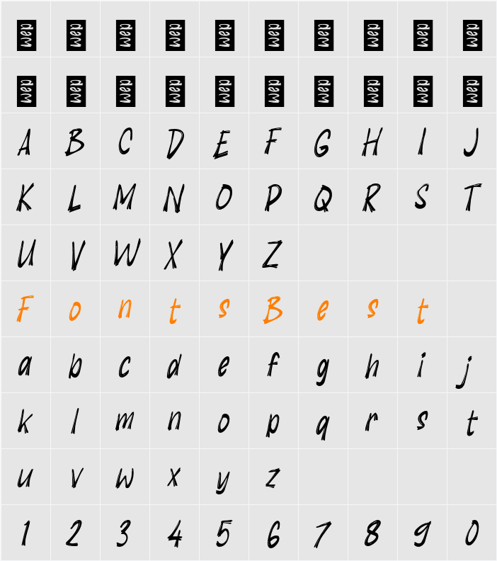 K Kewan Character Map