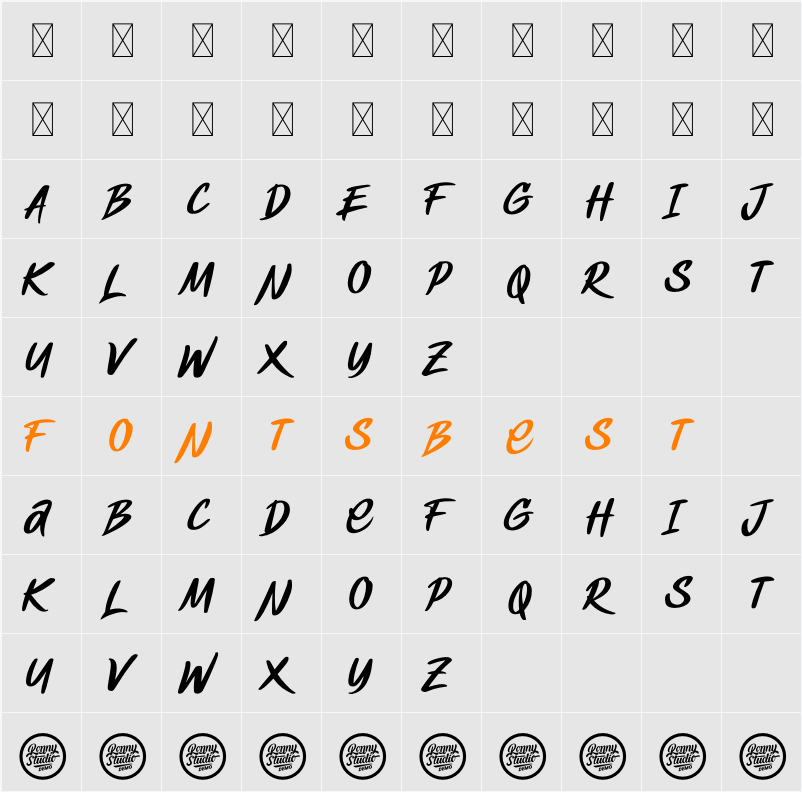 Neoforte DEMO Character Map