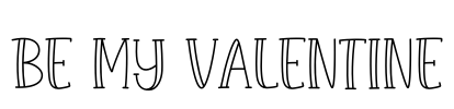 Be My Valentine Font Image