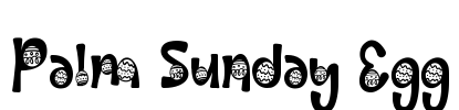 Palm Sunday Egg Font Image