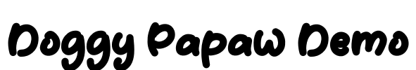 Doggy Papaw Demo Font Image