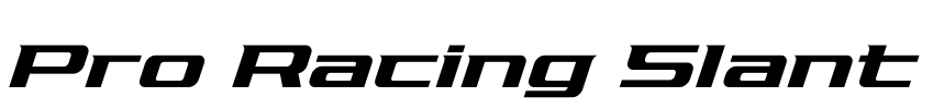 Pro Racing Slant Font Image