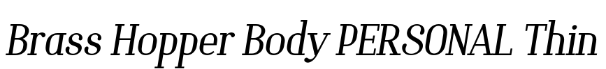Brass Hopper Body PERSONAL Thin Font Image