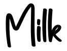 Milk Font Image