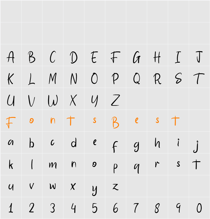 Bigetons Character Map