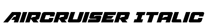 Aircruiser Italic Font Image