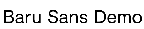 Baru Sans Demo