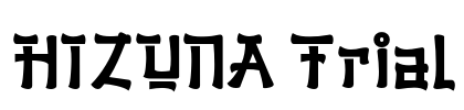 HIZUNA Trial Font Image