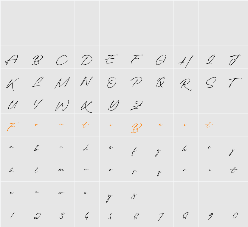 The Pallace Character Map
