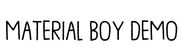 Material Boy DEMO Font Image