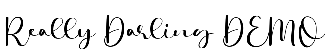 Really Darling DEMO Font Image