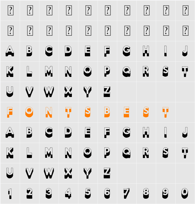 Tres y Dos, Cinco Character Map
