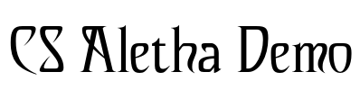 CS Aletha Demo Font Image