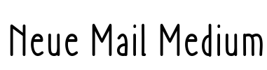 Neue Mail Medium Font Image