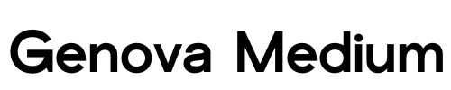 Genova Medium Font Image