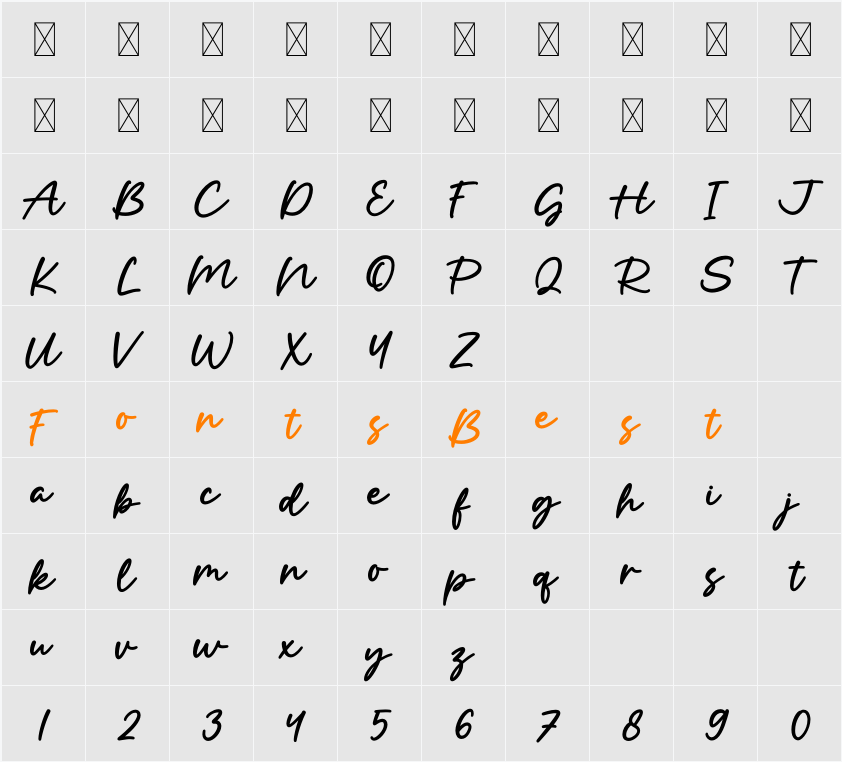Monalisa Character Map