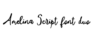 Amelina Script font duo Font Image