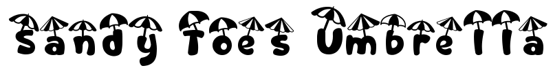 Sandy Toes Umbrella Font Image