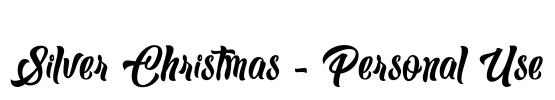 Silver Christmas - Personal Use Font Image