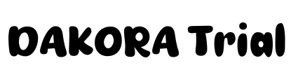 DAKORA Trial Font Image