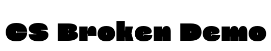 CS Broken Demo Font Image