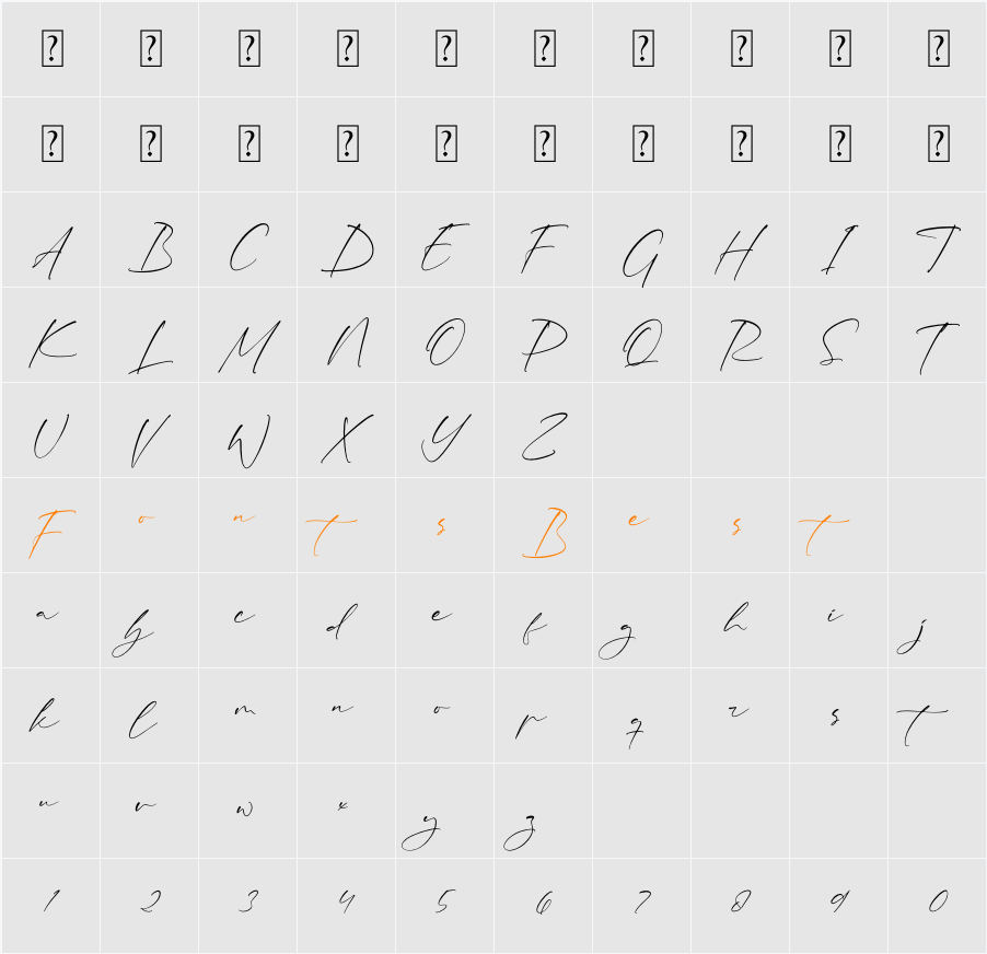 Rhastela Greams Character Map