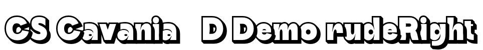 CS Cavania 3D Demo rudeRight Font Image