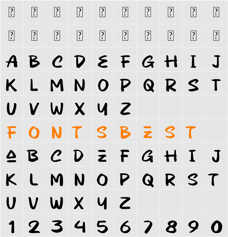 Fiberiz Character Map