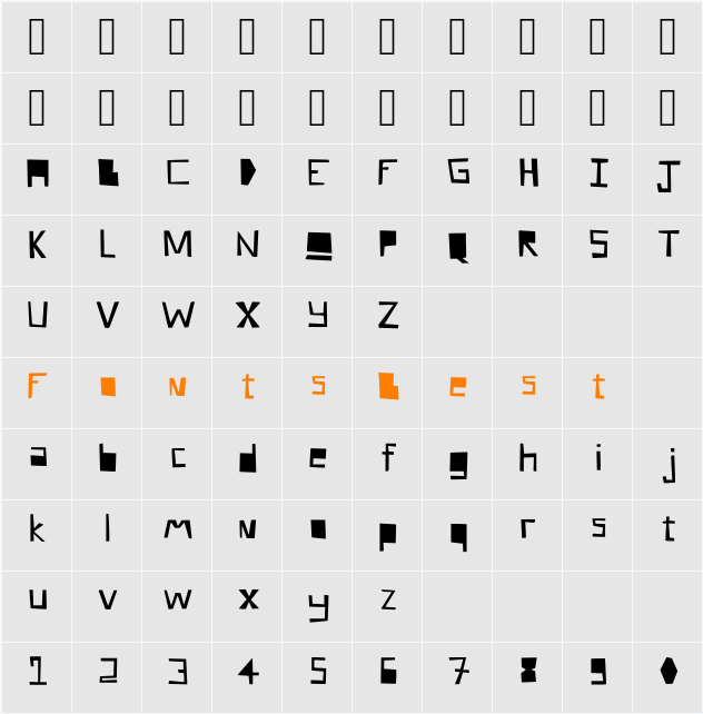 Krop Character Map